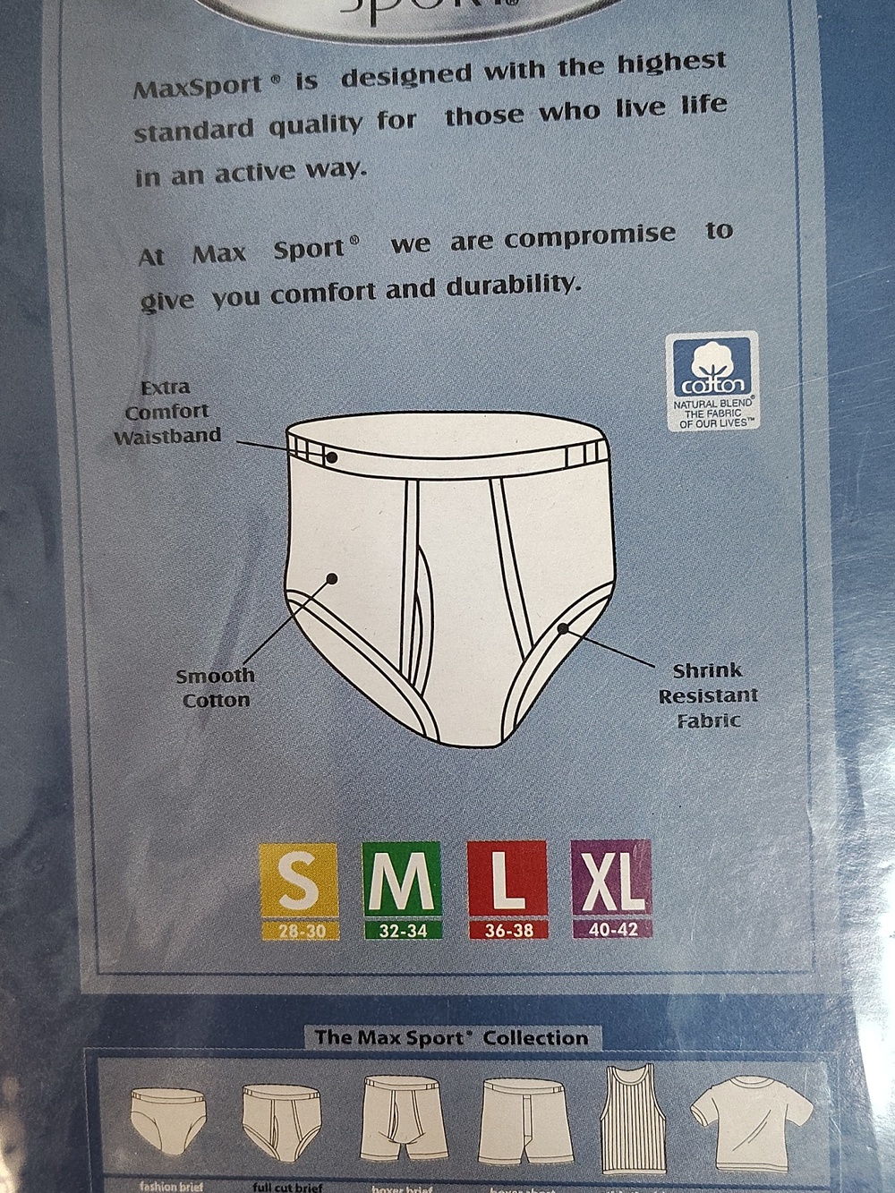 Vtg MAX Sport Men’s White Full-Cut White Briefs - 3 Pack - Size 28-30 - Picture 4 of 8